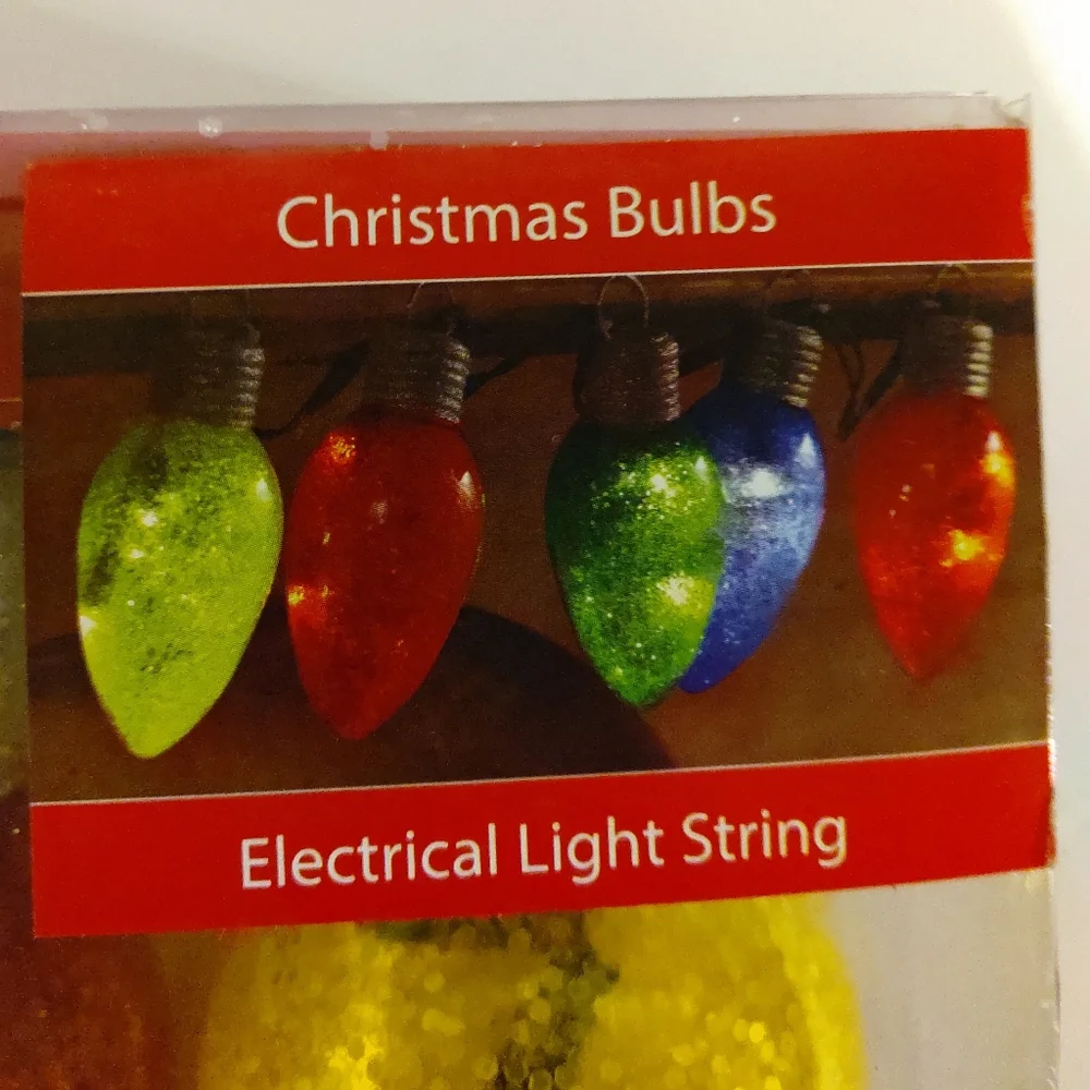 NEW Electric, Colorful, Retro Light Strand. 5 Bulbs